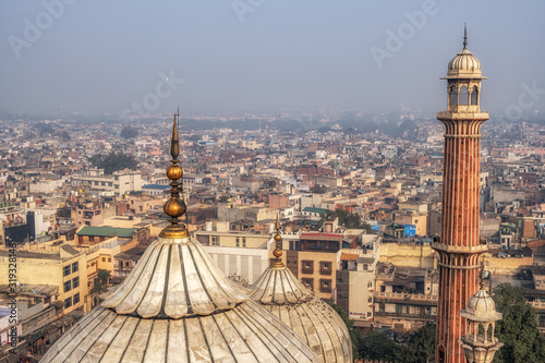 view of jama masjid and new delhi photo