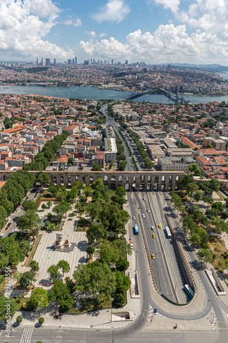 Vászonkép Istanbul View from helicopter (aerial photo)