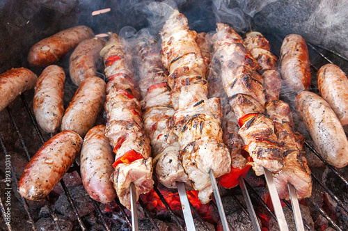 Pork Skewers On The Grill