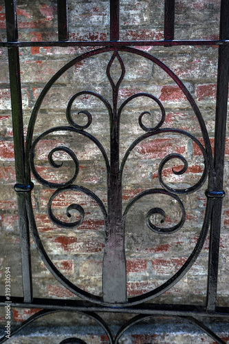 decorative antique wrought iron gate