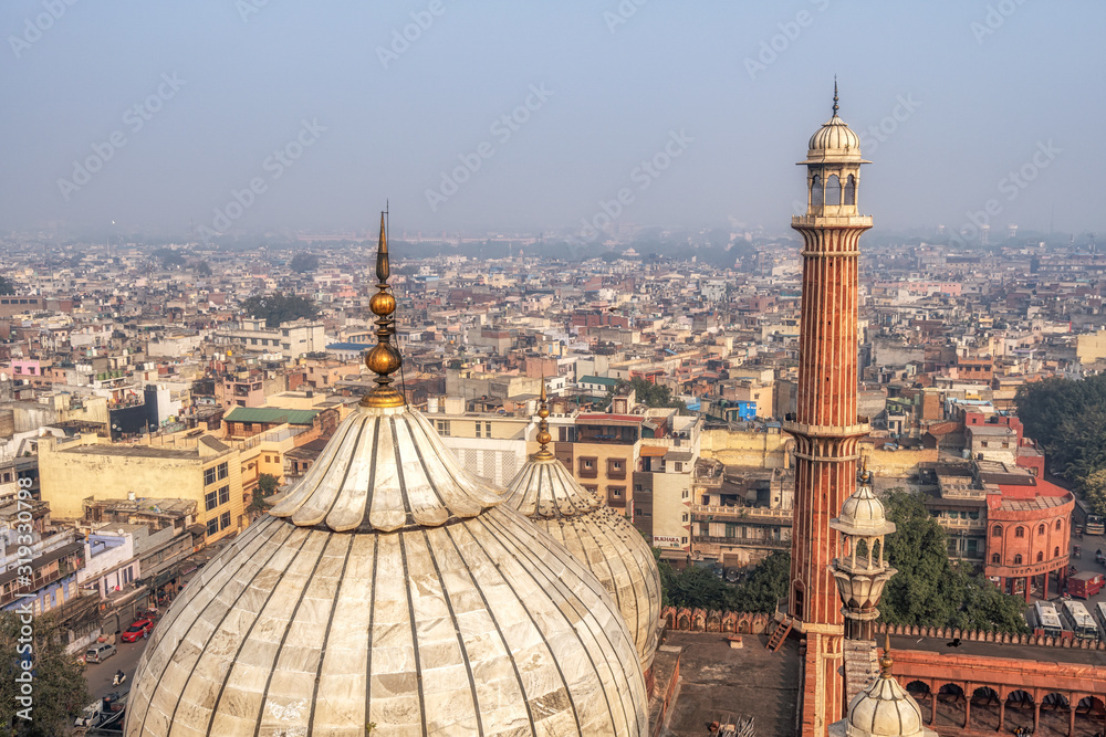 view of jama masjid and new delhi