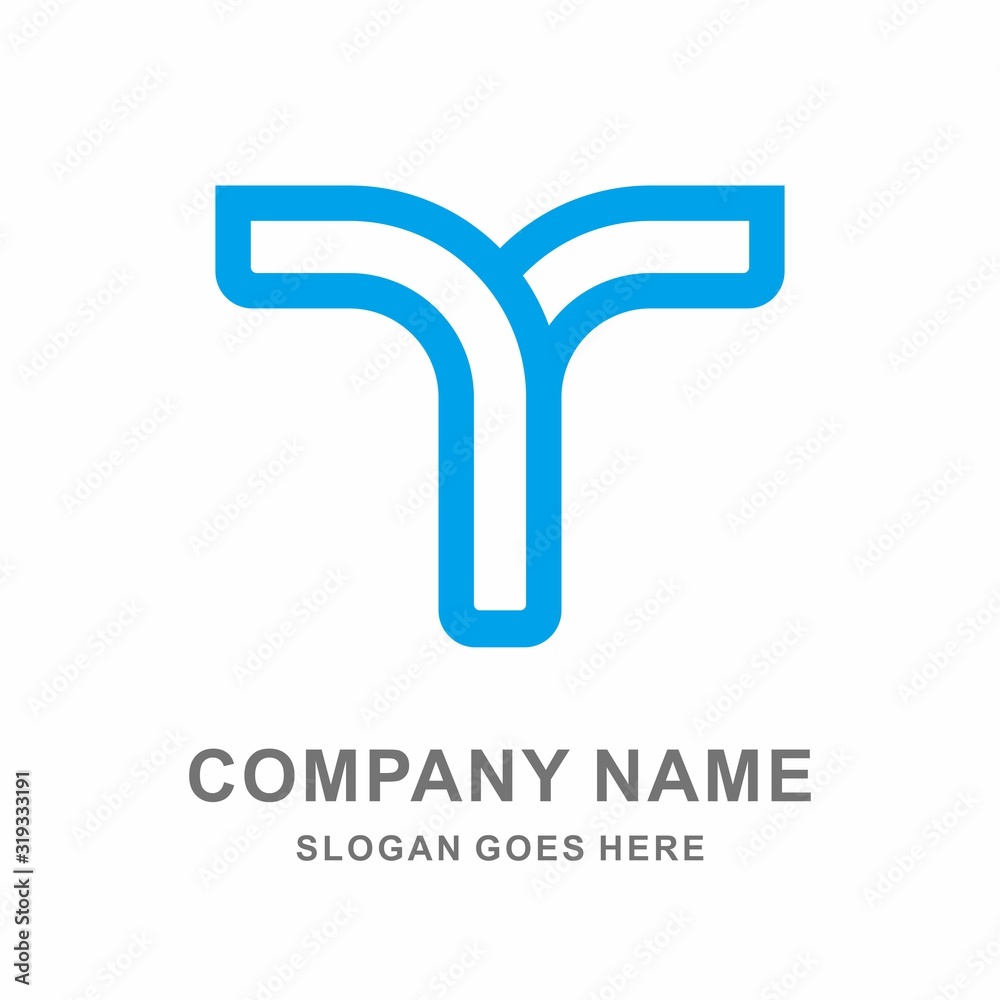 Obraz premium Monogram Letter T Business Company Vector Logo Design