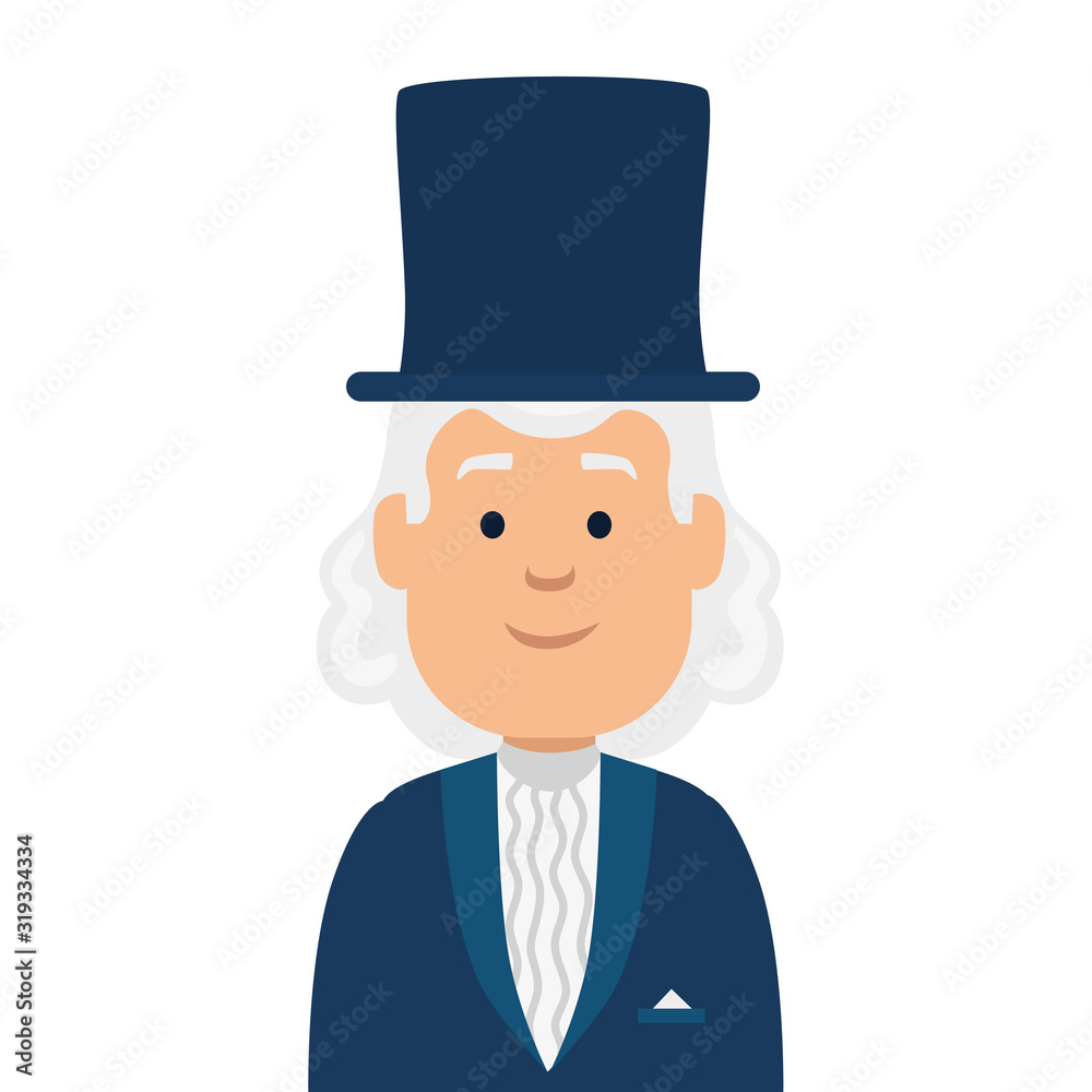 Isolated avatar man with hat vector design