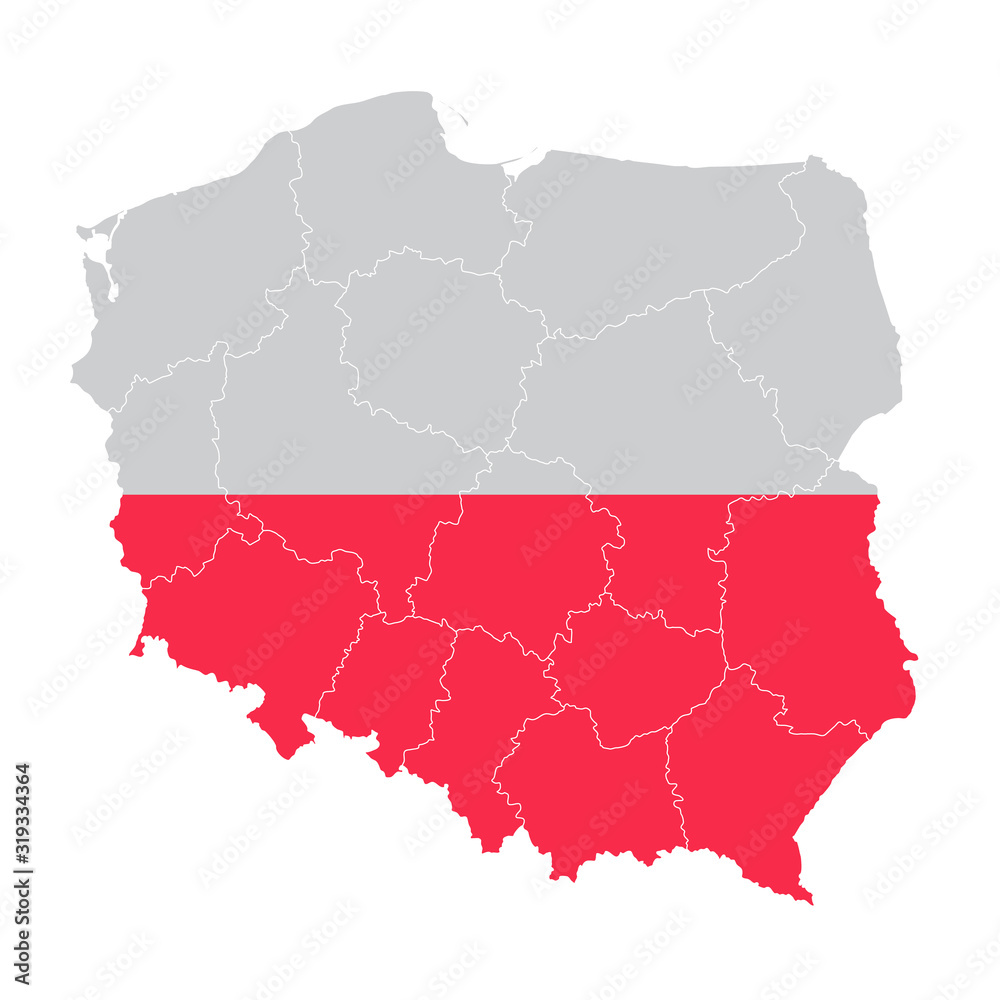 ポーランド 国旗 地図 アイコン Stock Vector Adobe Stock