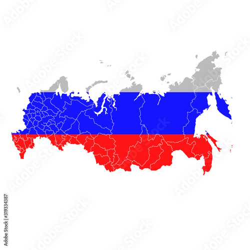 ロシア　 国旗　地図　アイコン