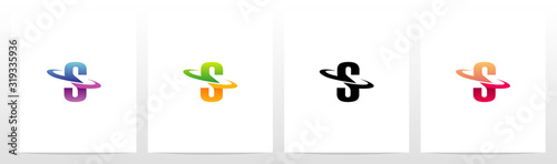 Swoosh Graphic On Letter Logo Design S