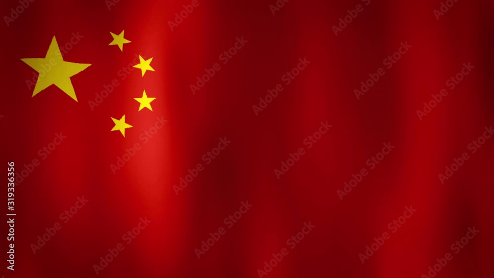 China Flag Wave waving in wind for background with copy space for your text. Realistic Chinese Flag background. China Flag Wave waving in wind for background with copy space for your text. Realistic Chinese Flag background.
