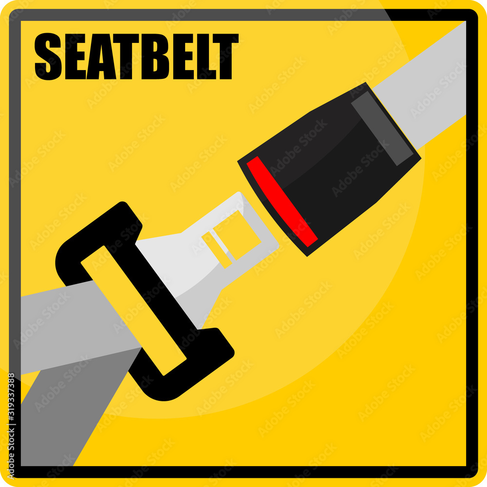 must wear seat belts, sticker must wear seat belts, sticker