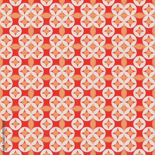 Seamless geometric pattern. flower ornament style. vector illustration. For wrapping, wallpaper, background fills.