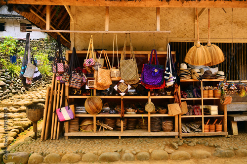 village souvenirs shop in Tasikmalaya, West Java, Indonesia