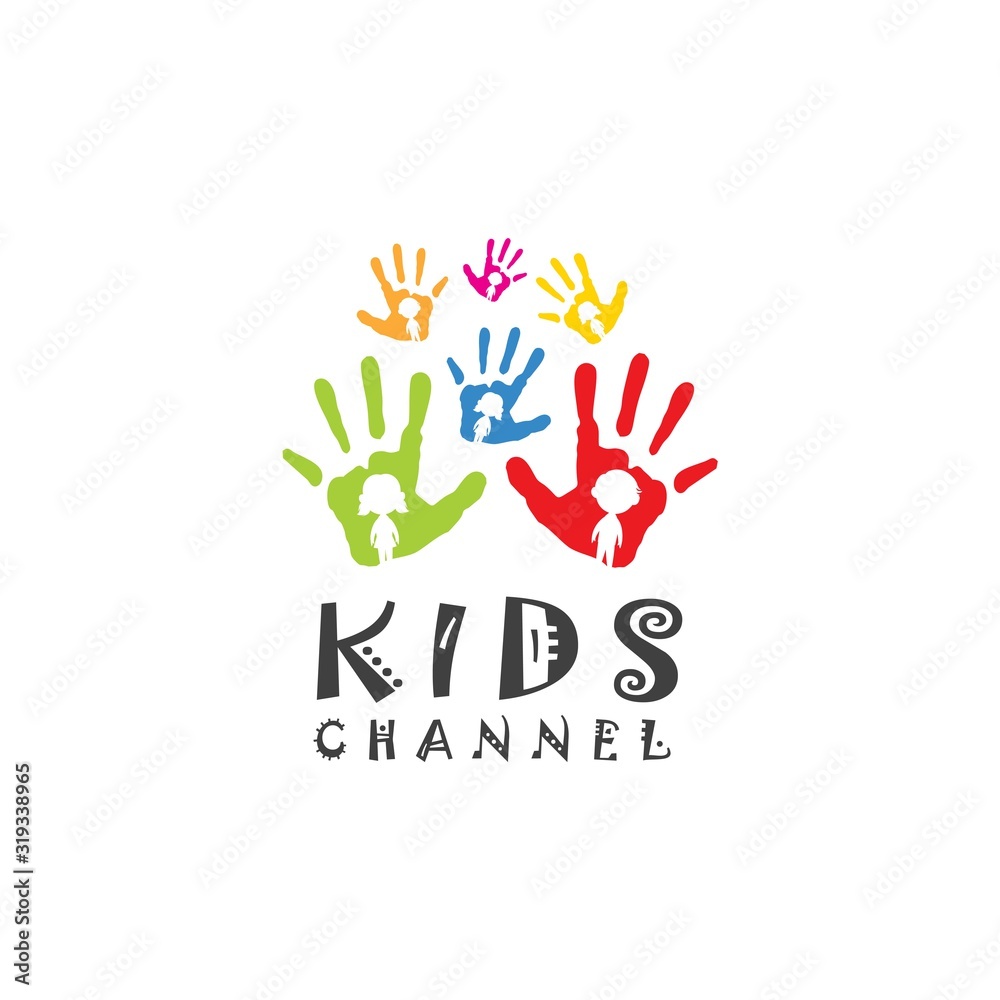 Kids Channel Logo Vector and Abstract