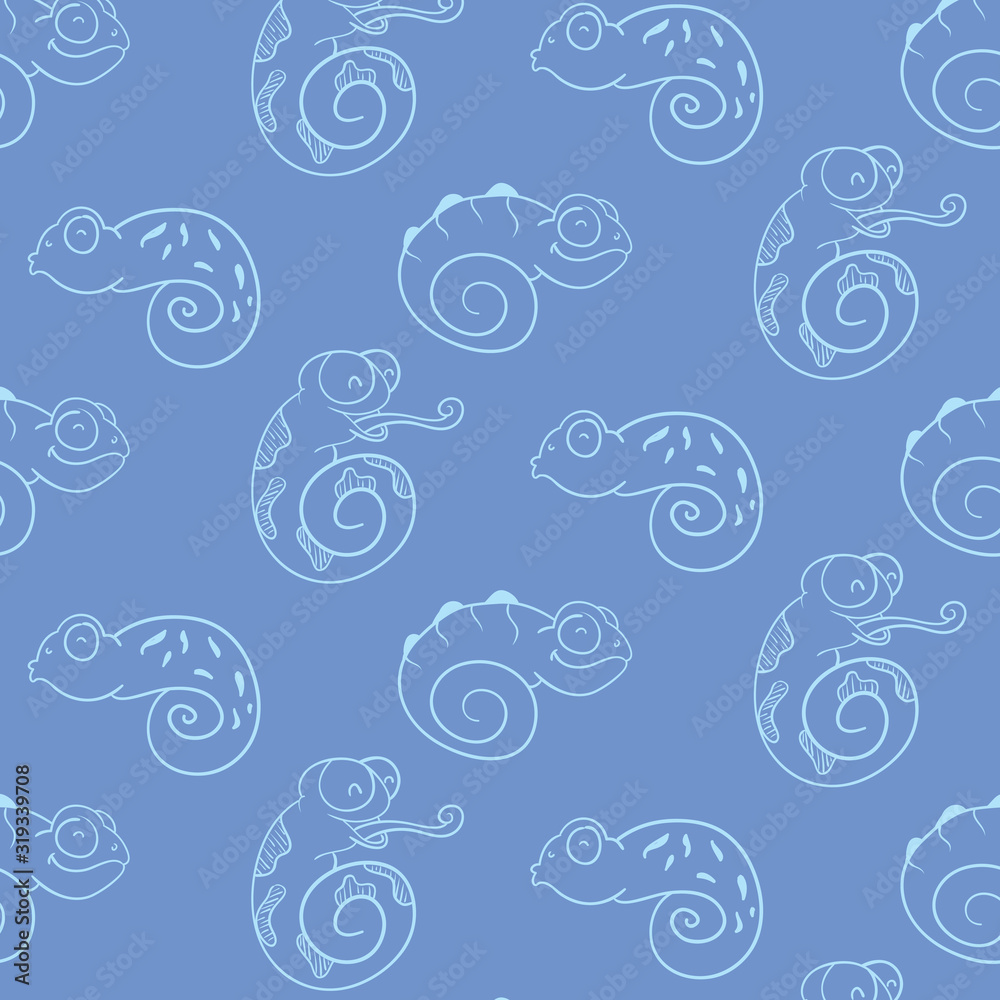 CUTE CHAMELEON SEAMLESS PATTERN CUTE CHAMELEON SEAMLESS PATTERN