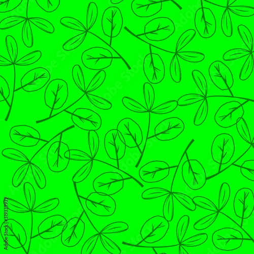 Tropical flower pattern on green background vector eps 10