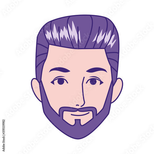 cartoon man with beard icon