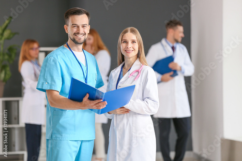 Portrait of doctors in clinic
