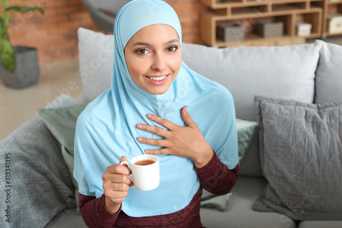 Beautiful young Muslim woma...