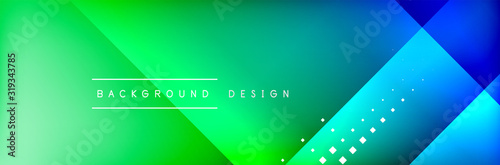 Abstract background - squares and lines composition created with lights and shadows. Technology or business digital template