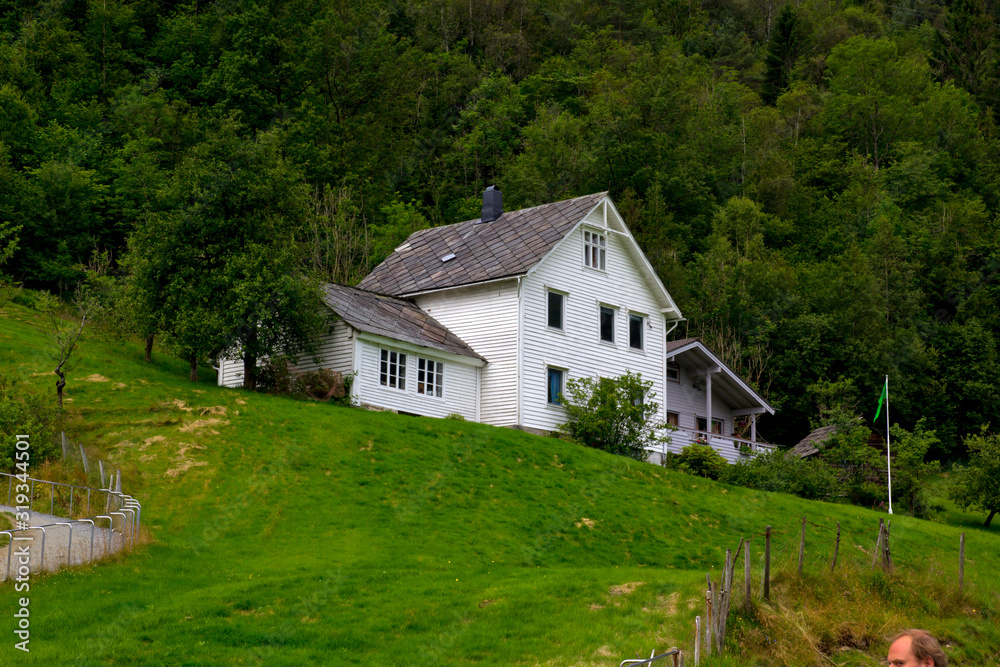 house in the forest in norway