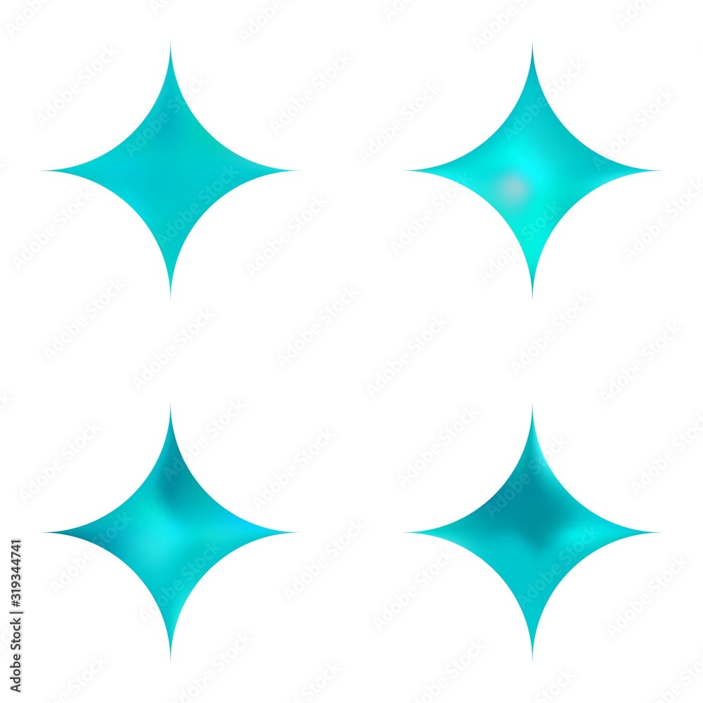 Fototapeta premium Collection of diamond-shaped smooth backgrounds.