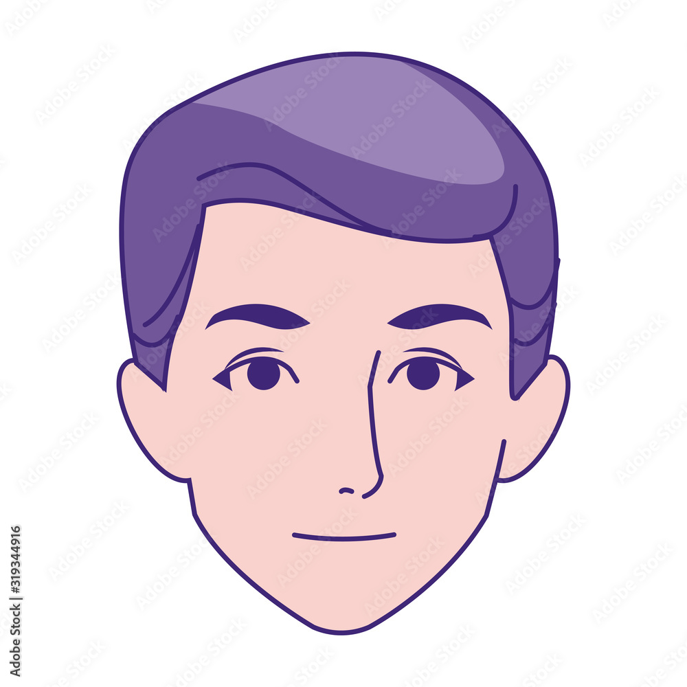 cartoon man face icon cartoon man face icon