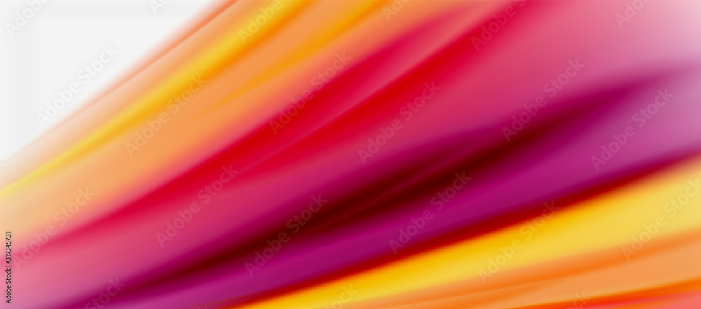 Wave lines abstract background, smooth silk design with rainbow style colors. Liquid fluid color waves. Vector Illustration Wave lines abstract background, smooth silk design with rainbow style colors. Liquid fluid color waves. Vector Illustration
