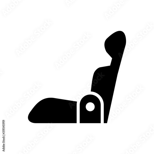 Car seat solid icon