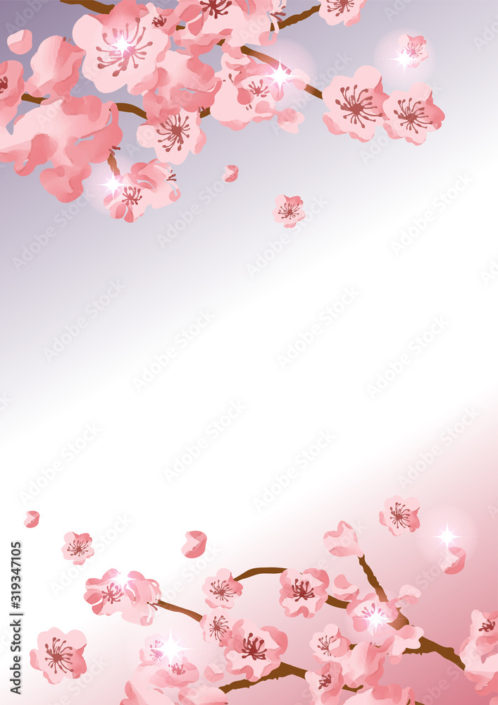 Cherry blossom background material