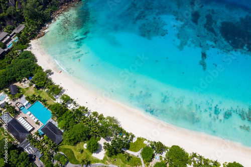 aerial view of tropical island