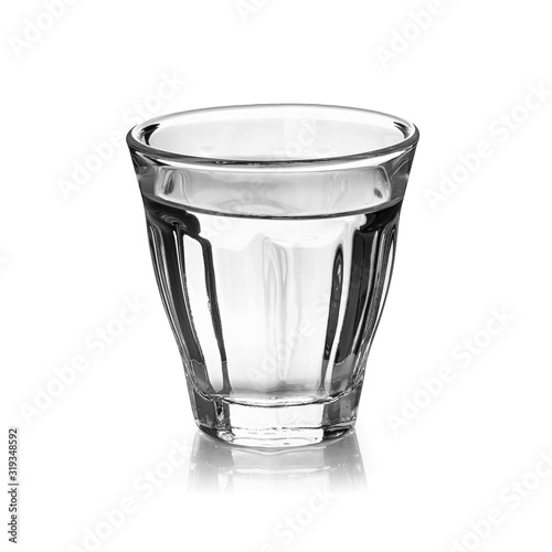 Glass of water isolated on a white background