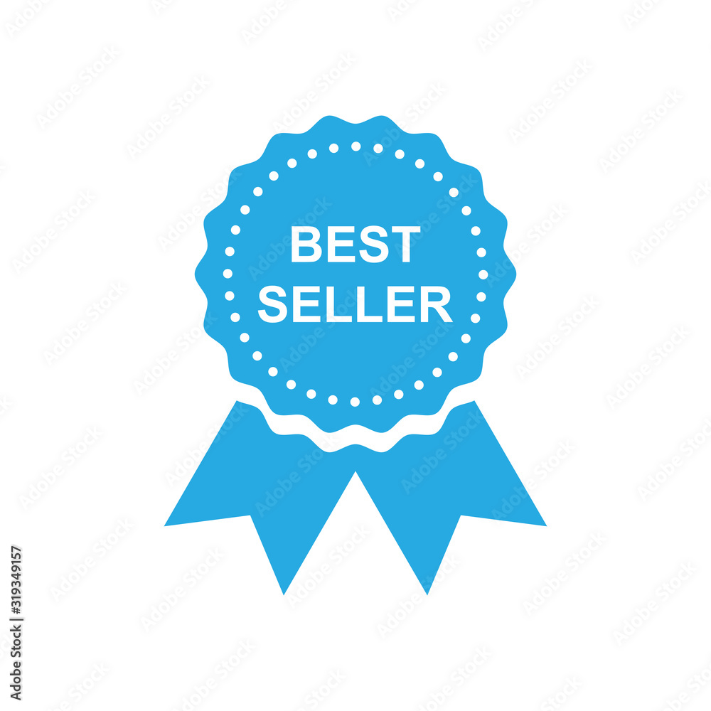 best seller sign icon vector