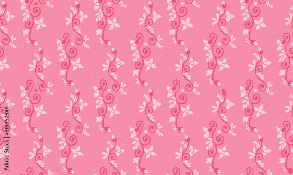Unique floral pattern background for valentine, with leaf and pink flower modern design. Unique floral pattern background for valentine, with leaf and pink flower modern design.