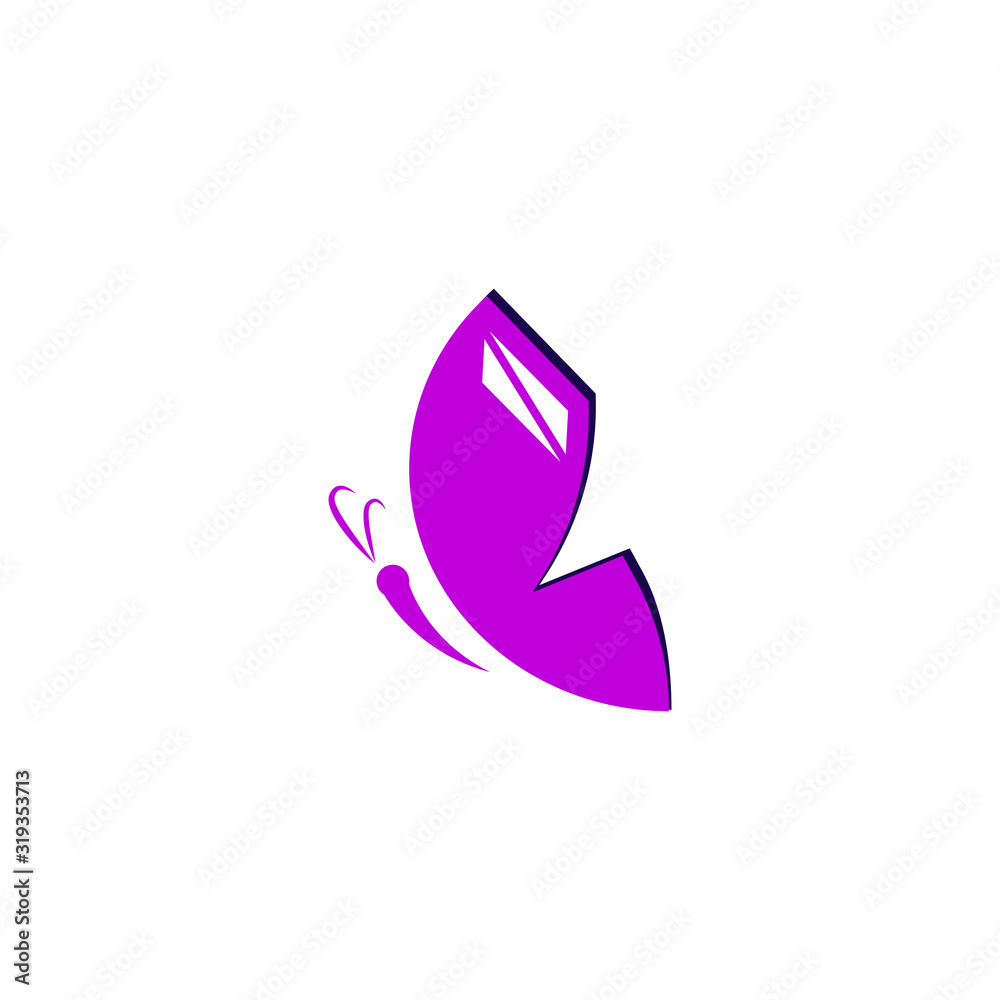 butterfly logo vector illustration. butterfly symbol icon butterfly logo vector illustration. butterfly symbol icon