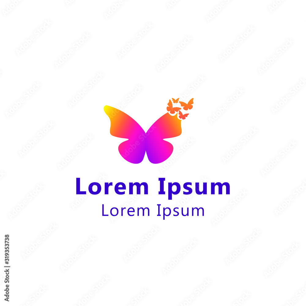 butterfly logo vector illustration. butterfly symbol icon