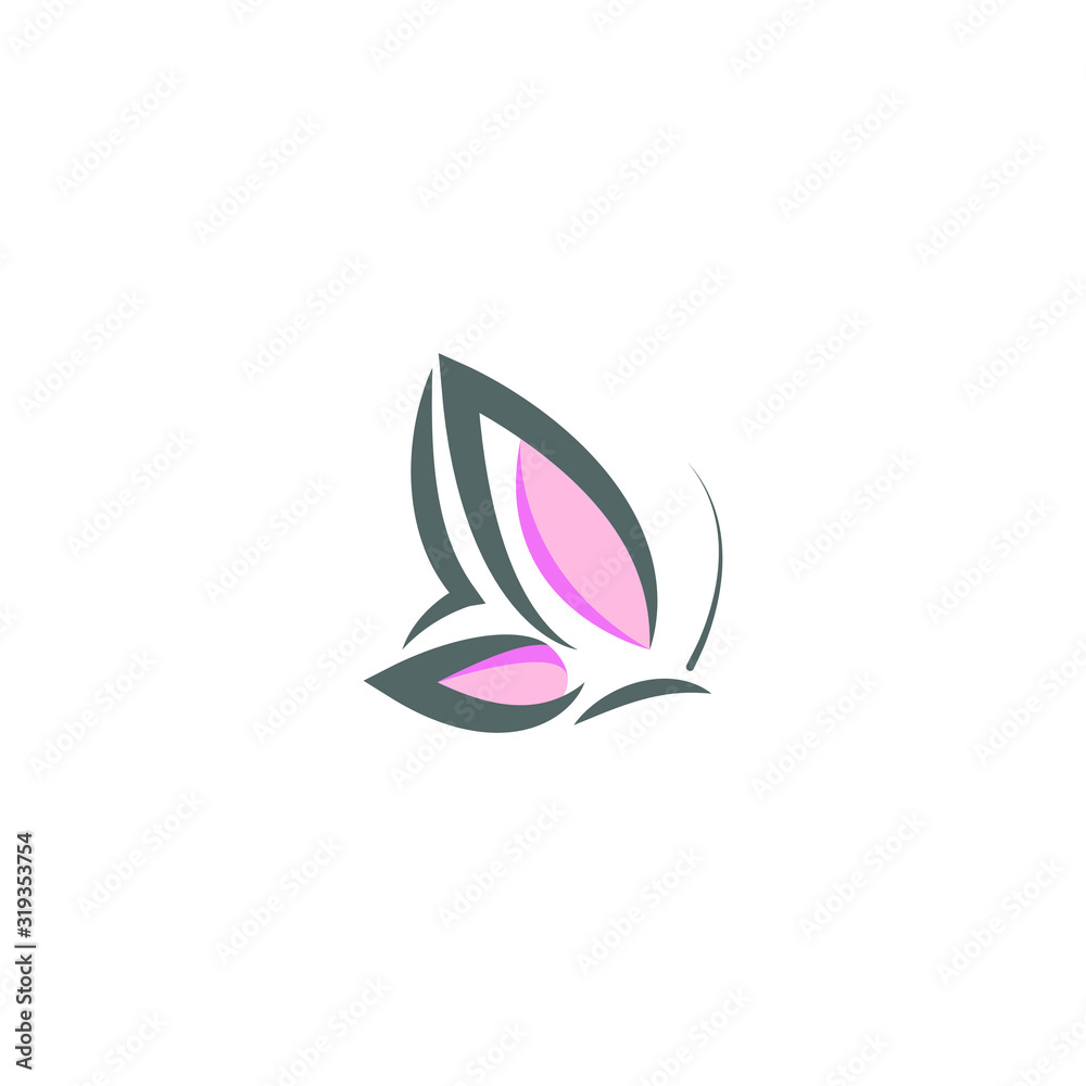 butterfly logo vector illustration. butterfly symbol icon
