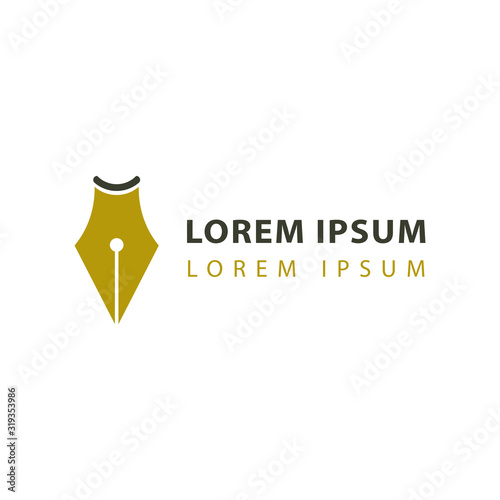 pen and signature logo vector illustration. pen symbol icon