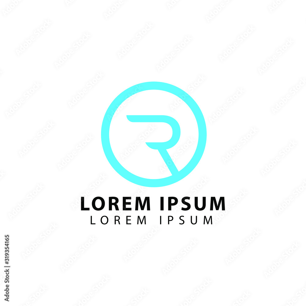 letter R logo design template. letter R background letter R logo design template. letter R background