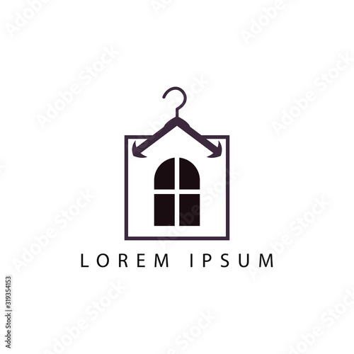 boutique logo with frame design template
