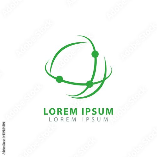 connection logo vector illustration. technology symbol icon. network connection logo