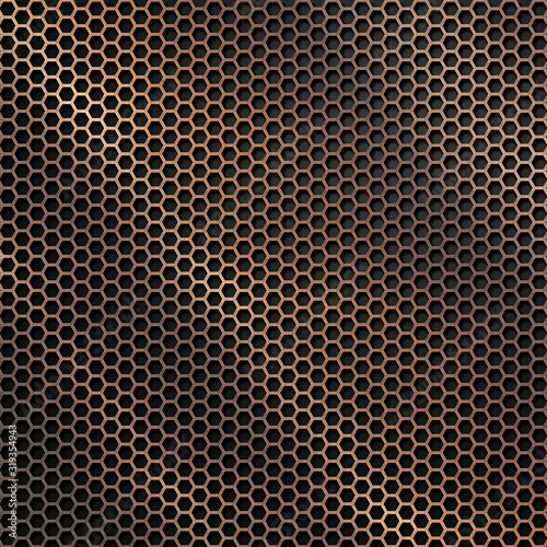 Rhombus wire pattern black metal background