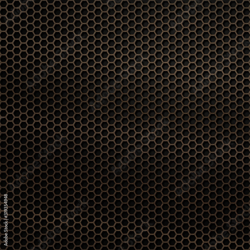 Rhombus wire pattern black metal background
