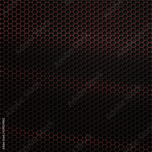 Rhombus wire pattern black metal background