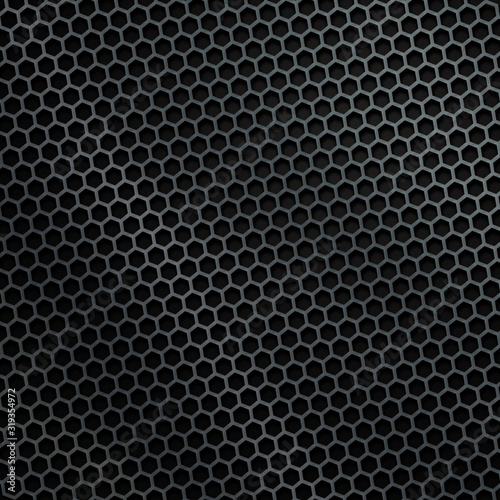 Rhombus wire pattern black metal background