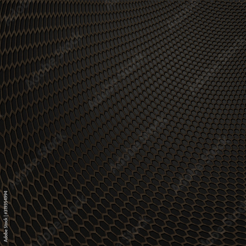 Rhombus wire pattern black metal background