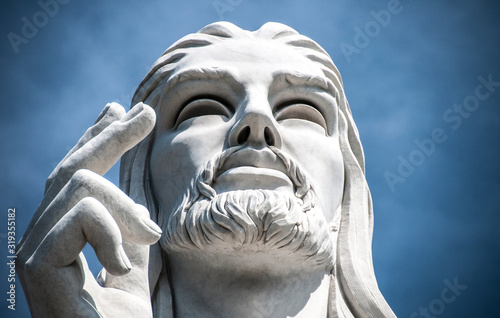 statue of Jesus in Havana, Cuba photo