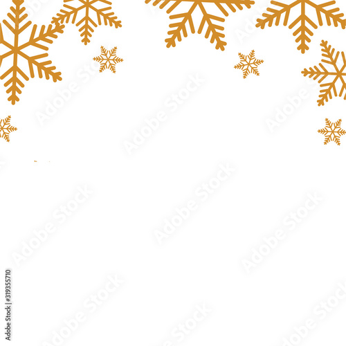 snowflakes christmas decoration isolated icon