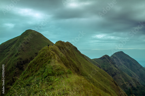 mountains and clouds