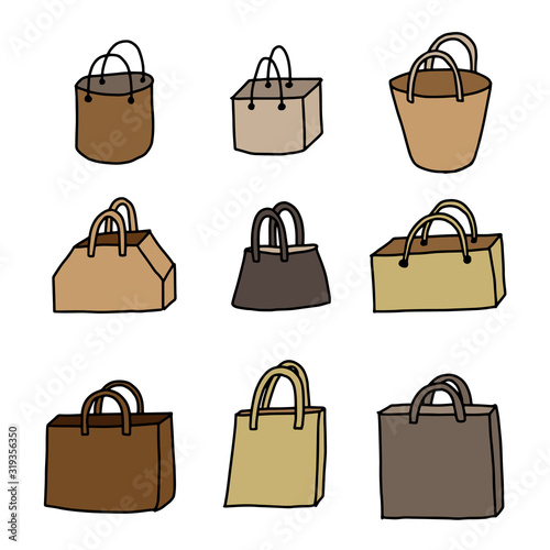 set of shopping bags