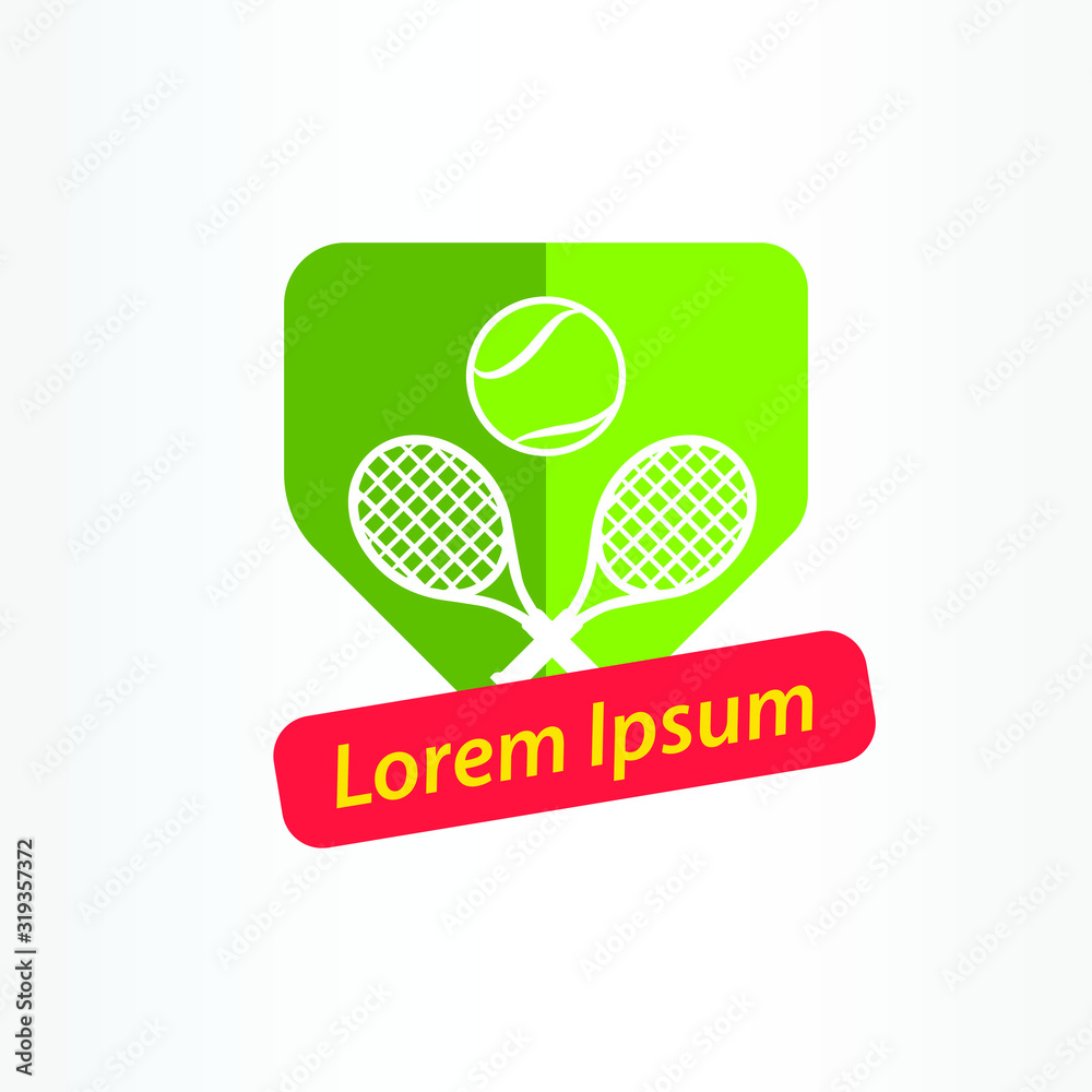 tennis ball logo vector illustration. tennis symbol icon
