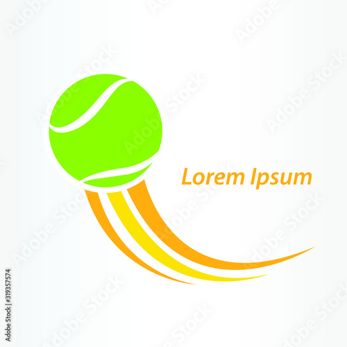 fast tennis ball logo vector illustration. tennis symbol icon