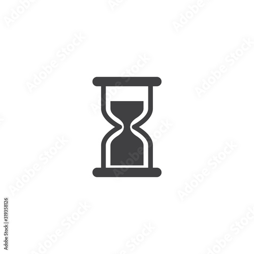 hourglass icon vector design with black color